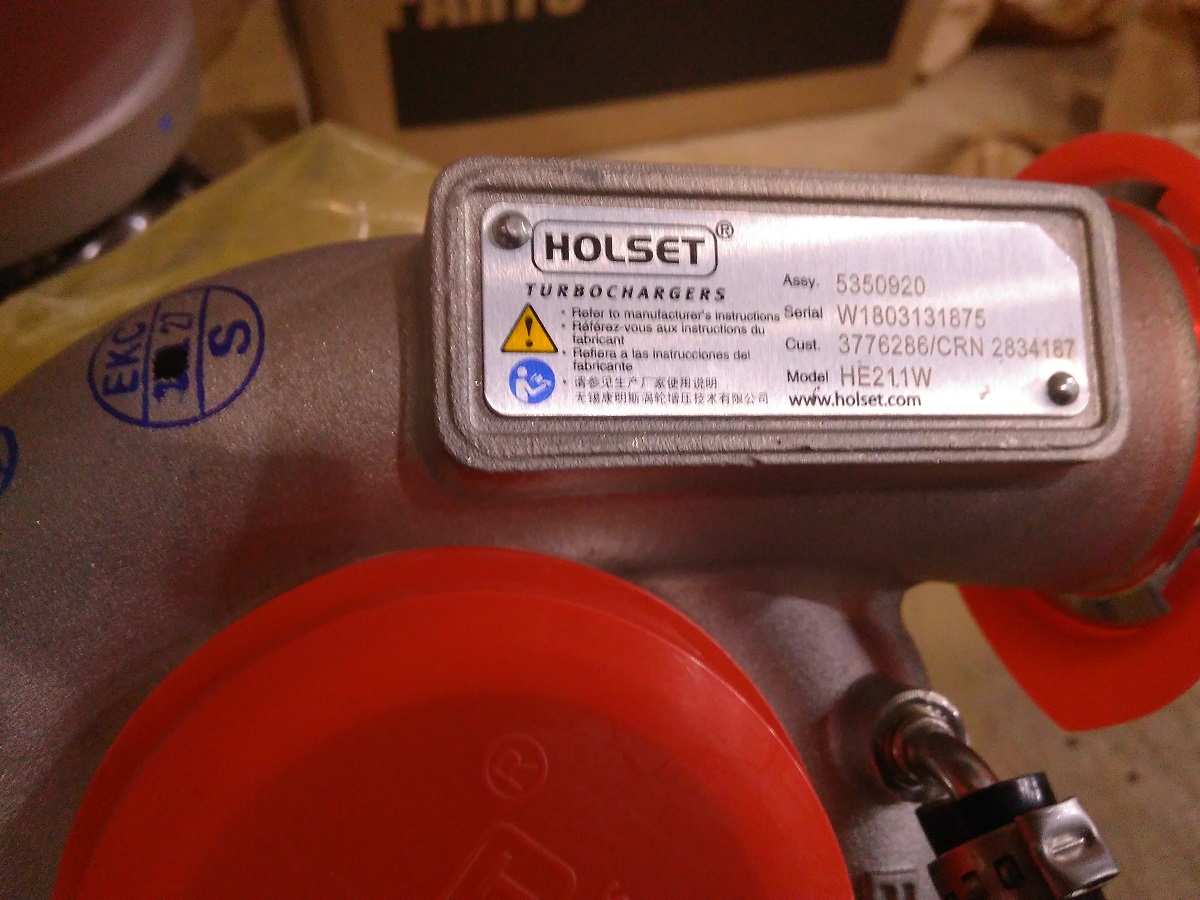 Поступление оригинальных турбокомпрессоров Holset 4309492